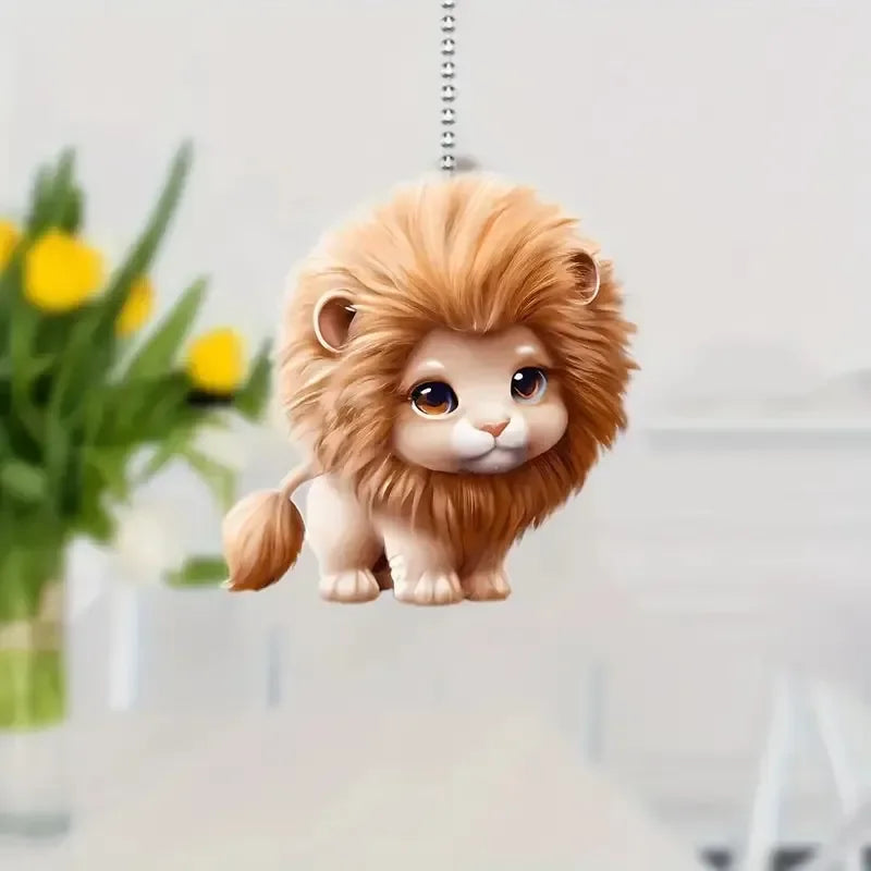 Cute Mane Lion Acrylic Keychain