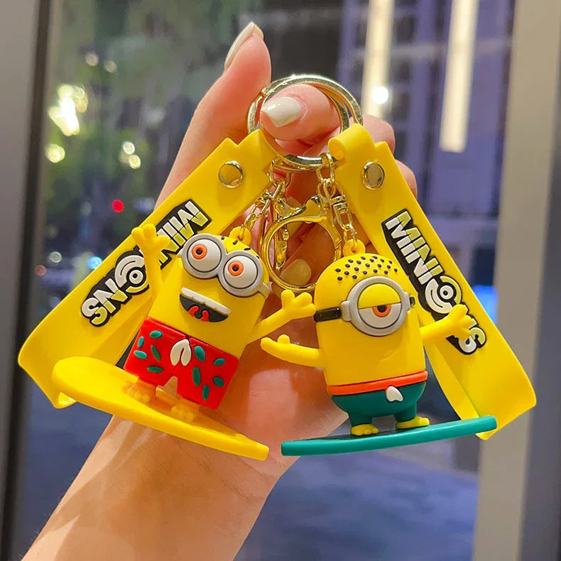 Minions Beach Fun 3D Keychain