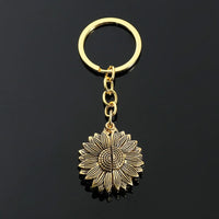 Vintage Sunflower Motivational Boost Keychain