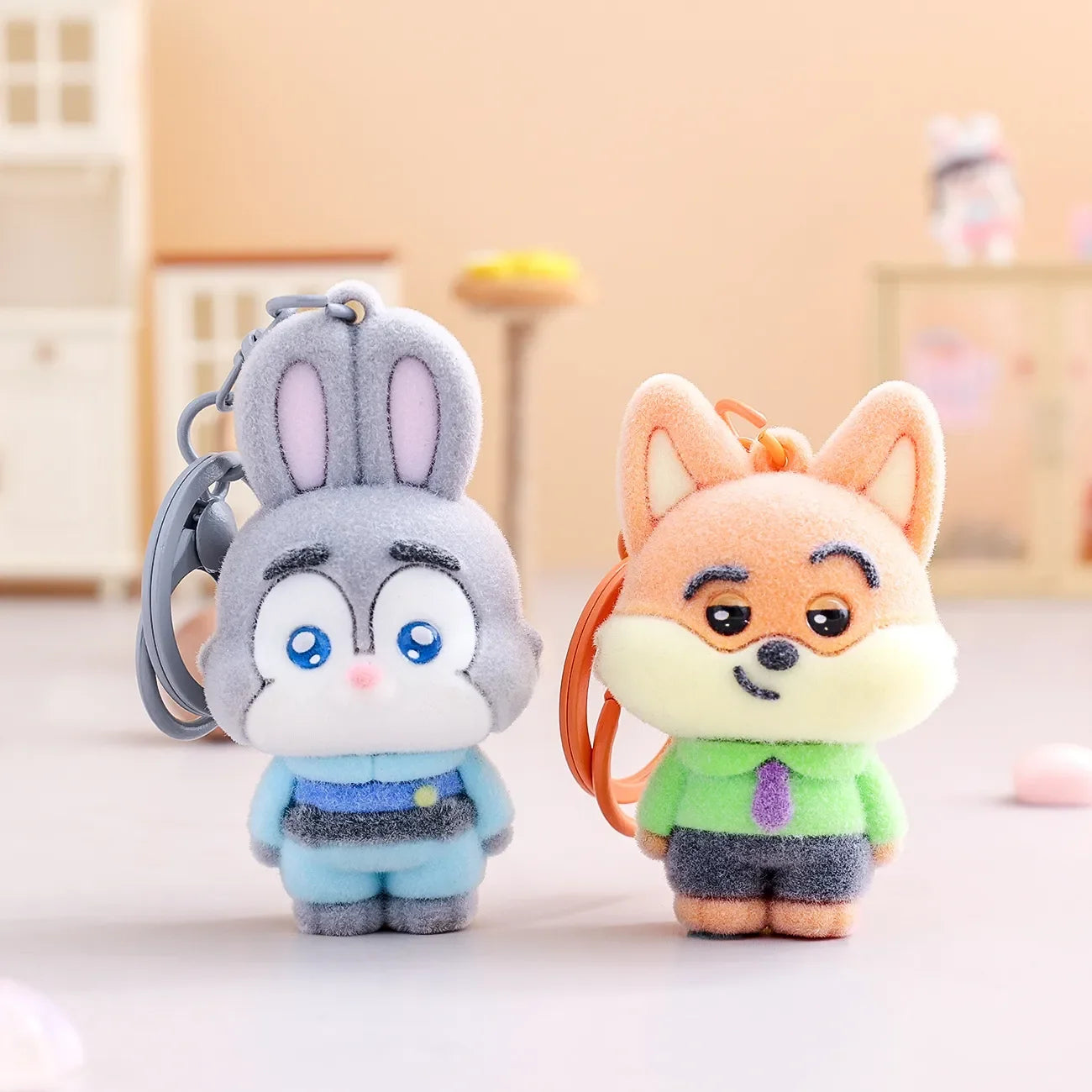 Zootropolis Flocked Detective Duo Keychain