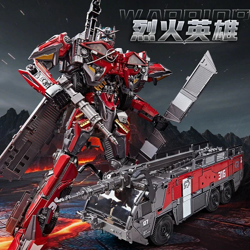 Trans4mers Red Fire Truck Prime Figure (30 cm)