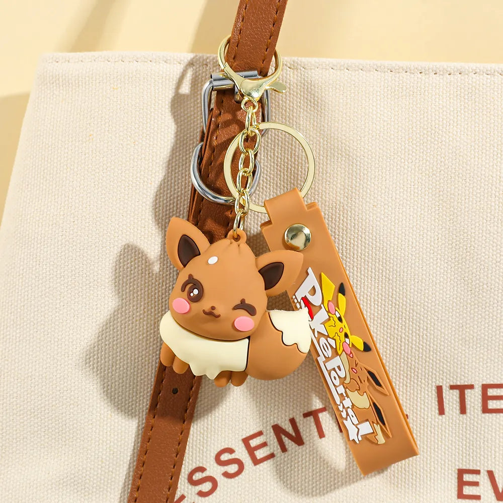 Pokemon Eeveelutions Chibi 3D Silicone Keychain