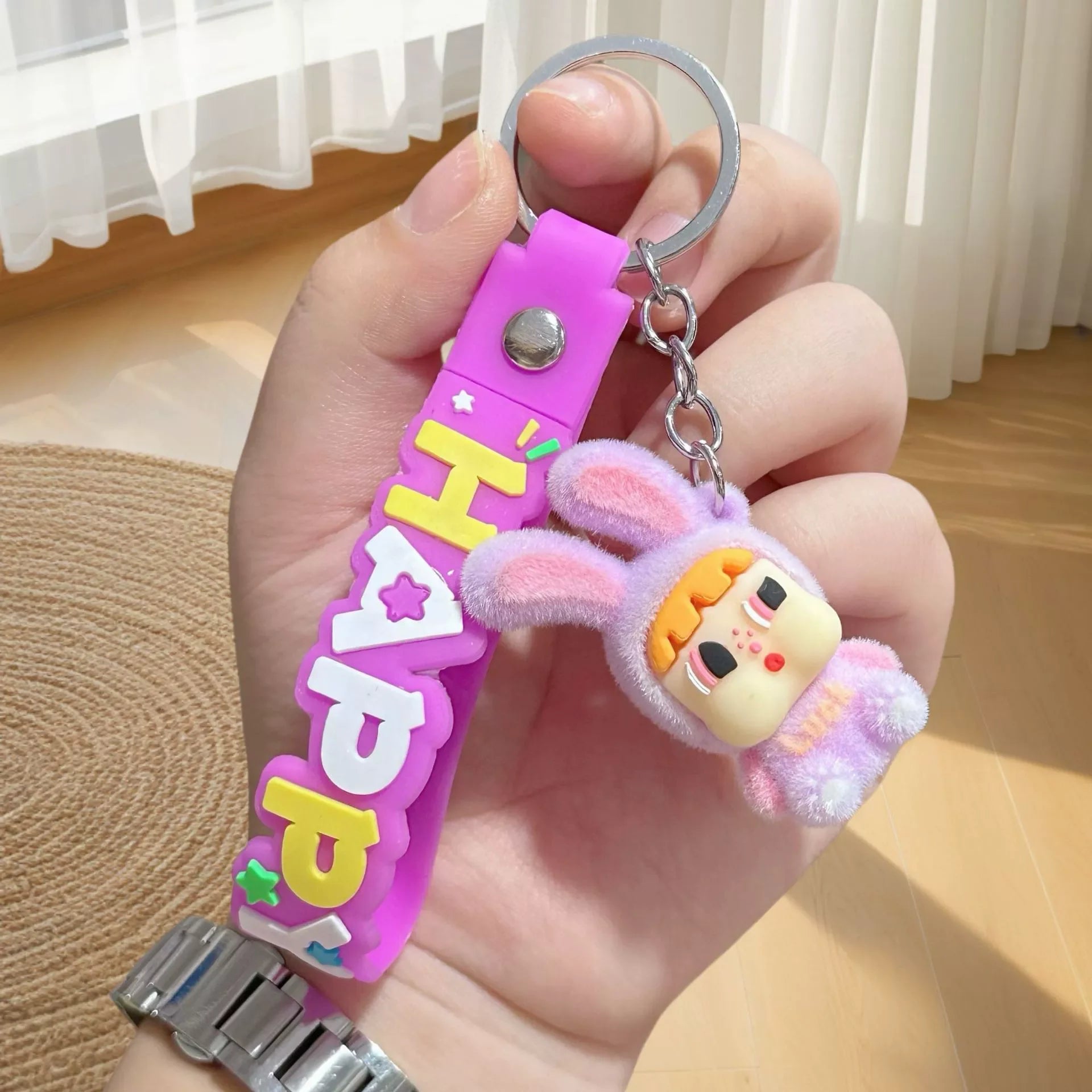 Cry Baby Happy Power Keychain