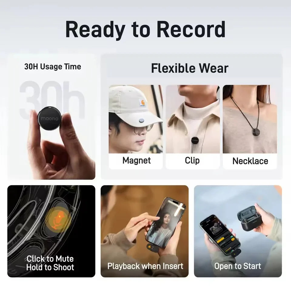 Maono Wave T5 Wireless Lapel Microphone