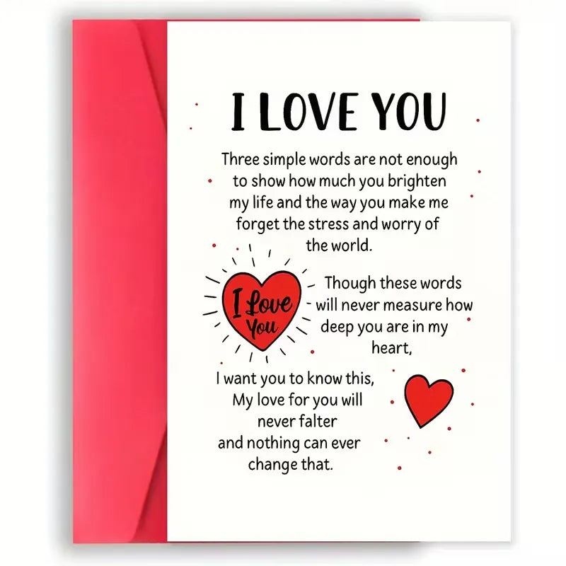 Deeply Heartfelt I Love You Romantic Verse Card