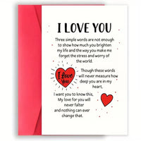 Deeply Heartfelt I Love You Romantic Verse Card