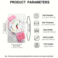 Whimsical Doodle Palette Pencil Pointer Quartz Watch