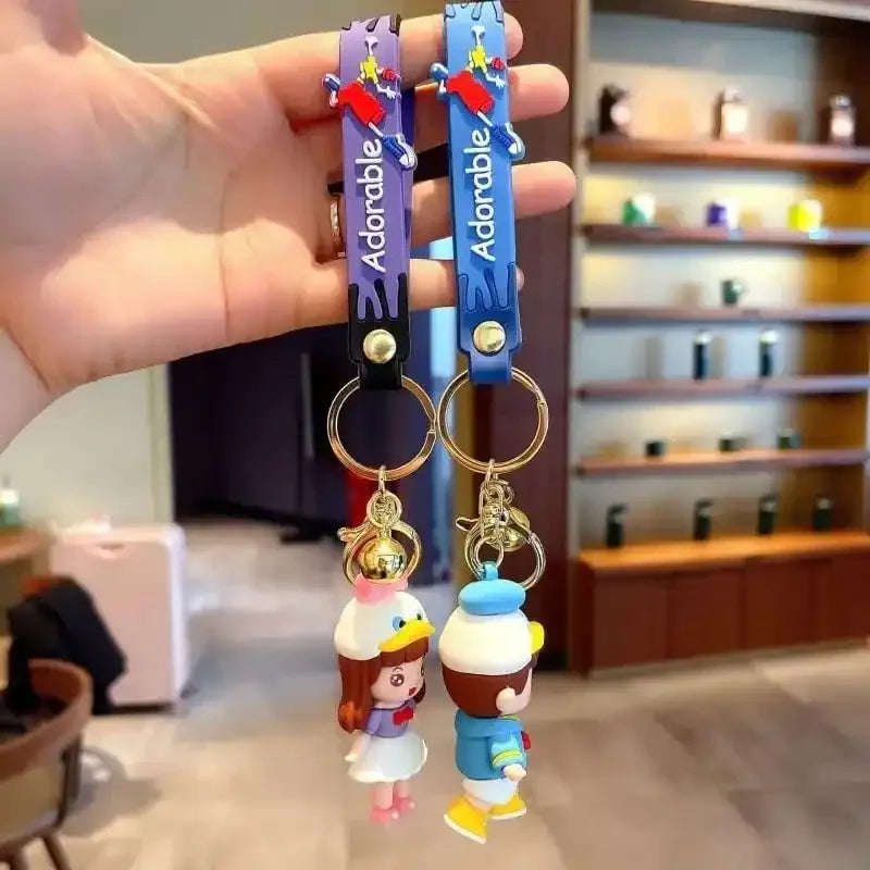 Cartoon Cosplay Duck Duo Keychain