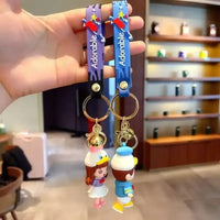 Cartoon Cosplay Duck Duo Keychain