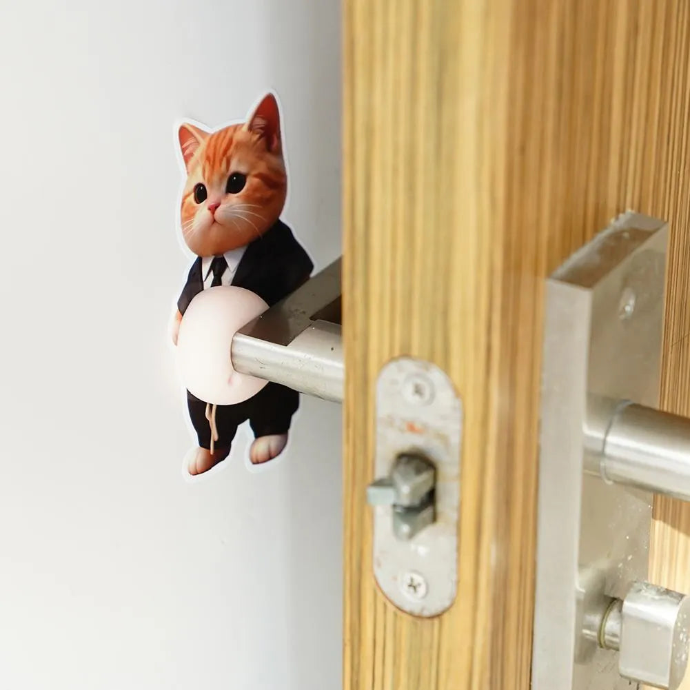 3D Chubby Boss Cat Belly Squishy Sticker