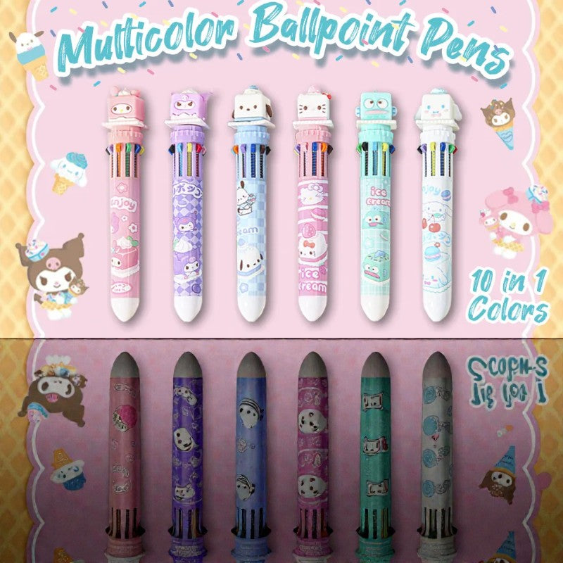 Sanrio Robot Head 10 Color Ball Pen