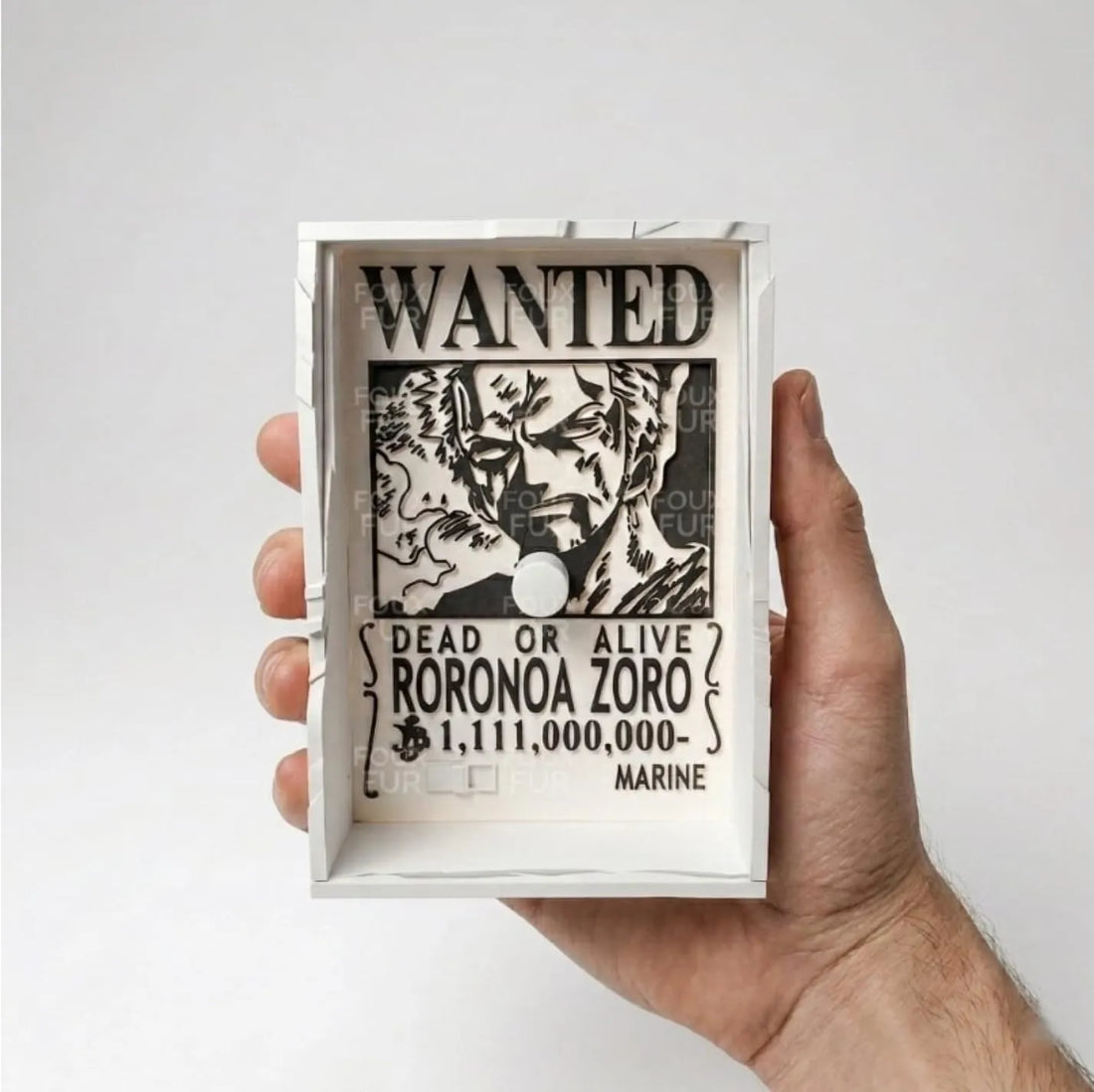 Roronoa Zoro Wanted Poster Shadow Projection Lamp