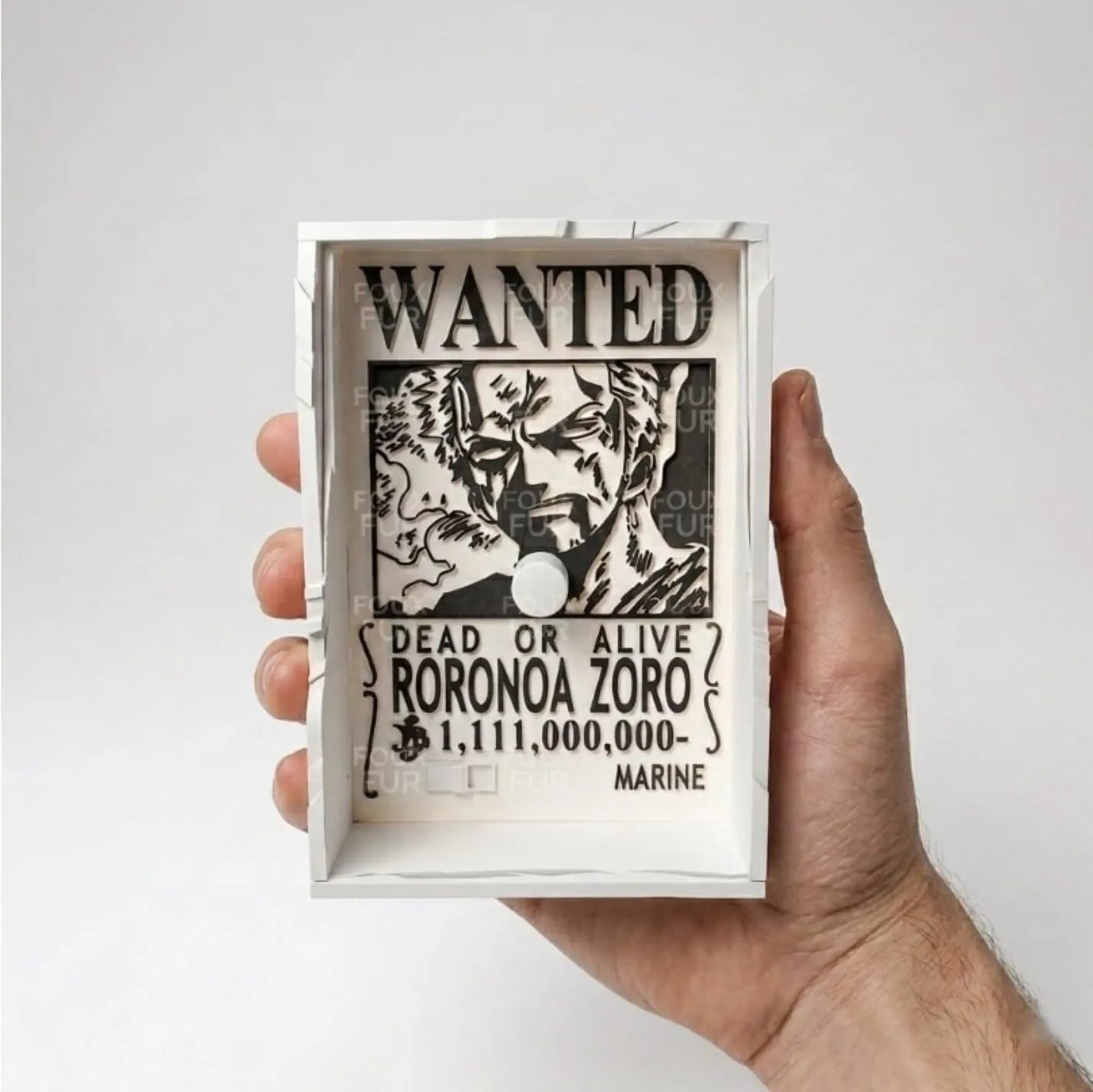 Roronoa Zoro Wanted Poster Shadow Projection Lamp