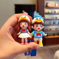 Cartoon Cosplay Duck Duo Keychain