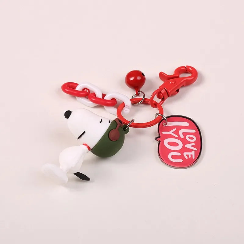 Peanuts Charm Message Keychain