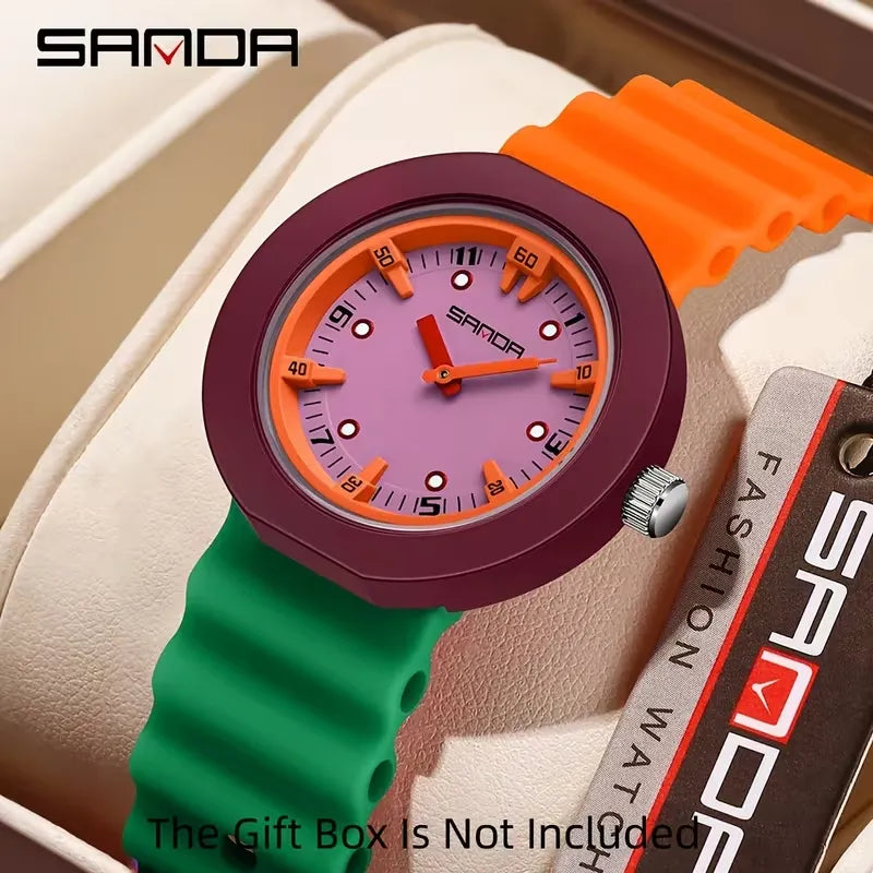 Sanda Neo-Chrono Color-Block Casual Watch