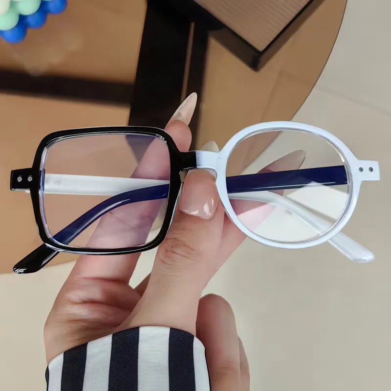 Retro Asymmetric Statement Glasses