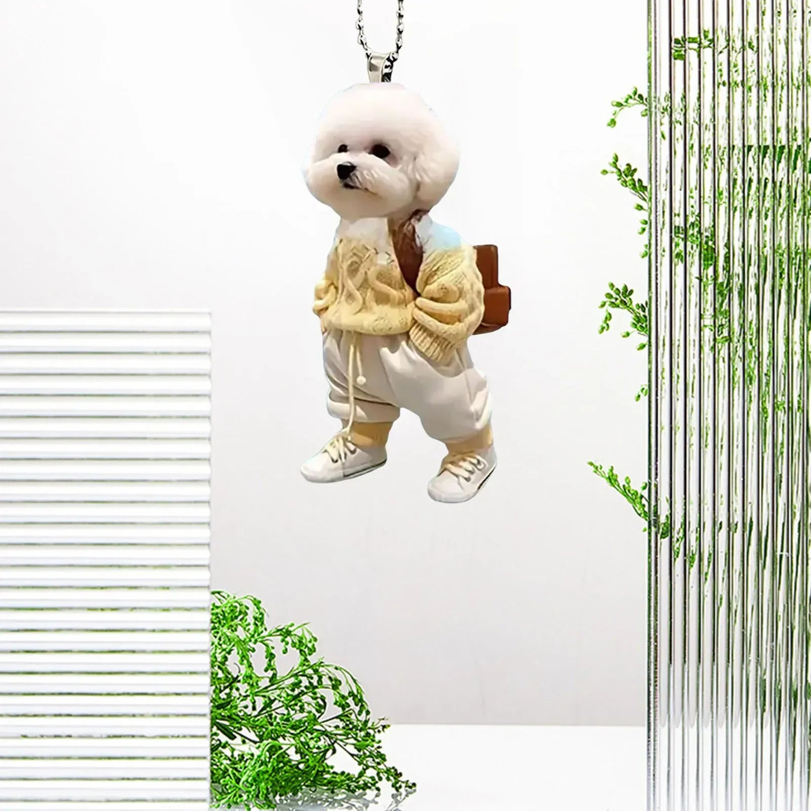Cool Campus Puppy Acrylic Keychain