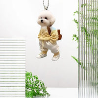 Cool Campus Puppy Acrylic Keychain