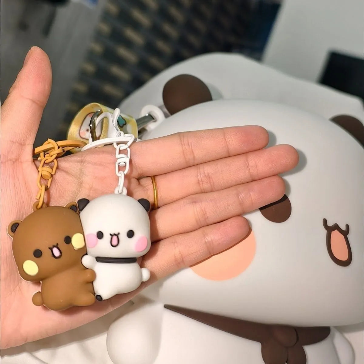 Bubu Dudu Magnetic Interlocking Couple Keychain