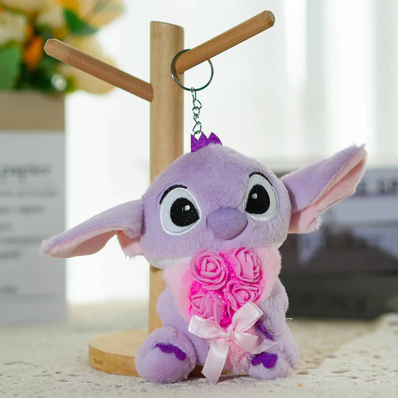Stitch Bloom Ready Plush Keychain