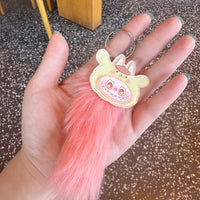 Labubu Fur Tail Charm Keychain