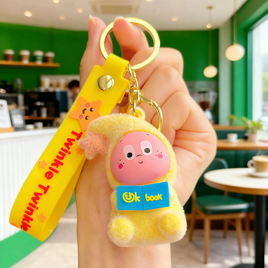 Twinkle Twinkle Velvet Star Flocked Keychain