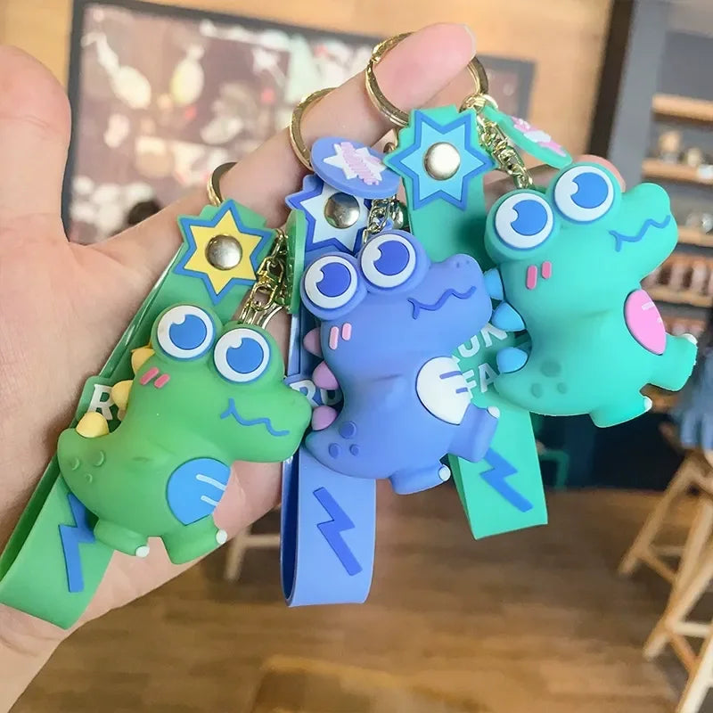 Dinosaur Run Fast Warning Keychain - Bear Hugs