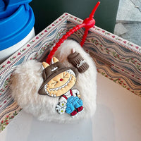Labubu Heart Pulse Soft Keychain