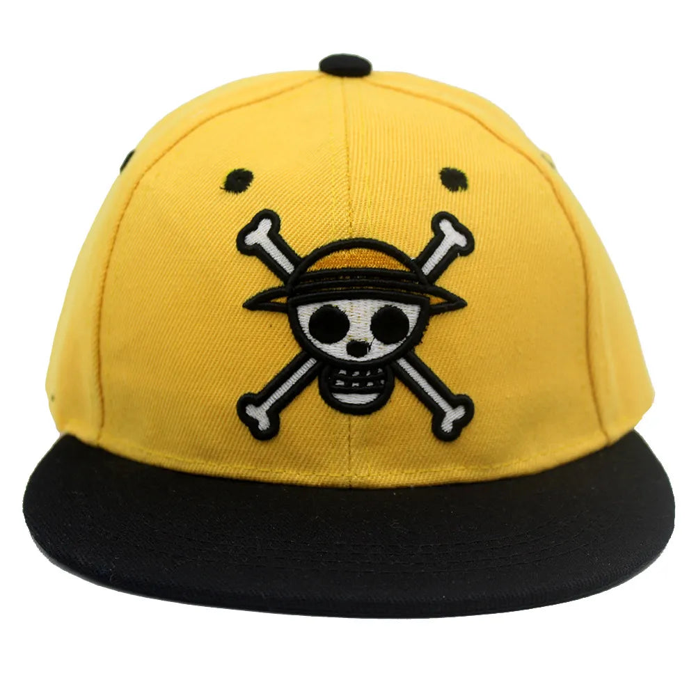 One Piece Pirate Emblem Flat Brim Caps