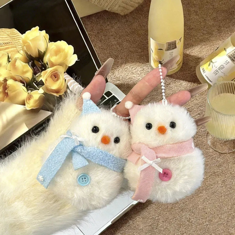 Frosty Fluff Snowman Plush Keychain