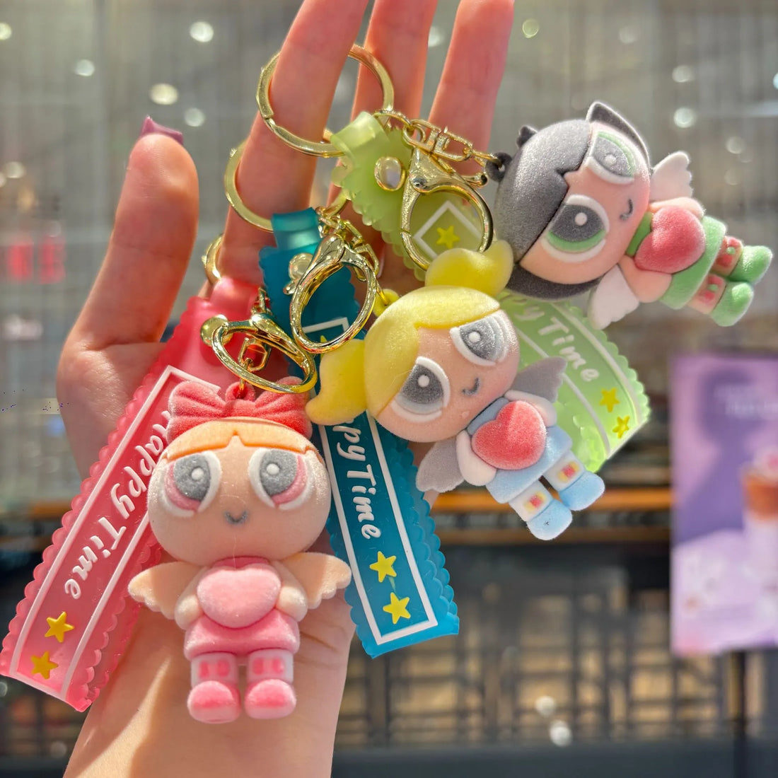 Cry Baby Velvet Fuzz Flocked Keychain