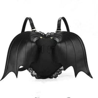 Nocturnia Harajuku Goth Bat-Wing Heart Bag
