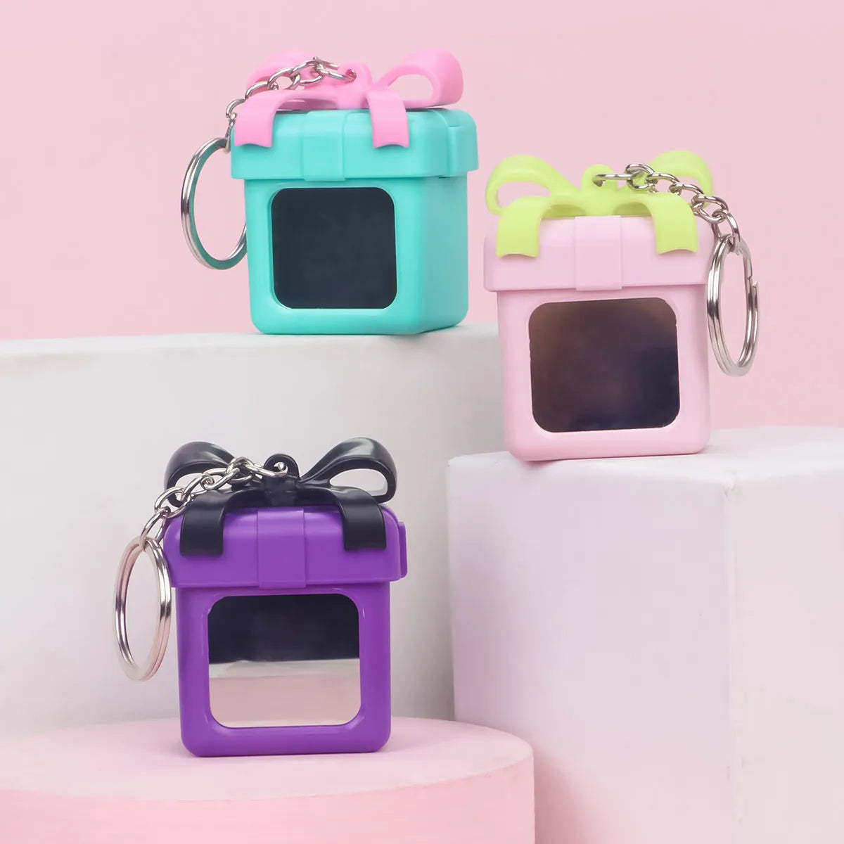 Luminous Gift Box Gummy Bear LED Keychain