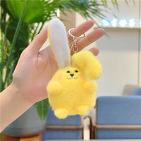 Fluffy Lop-Eared Bunny Plush Keychain