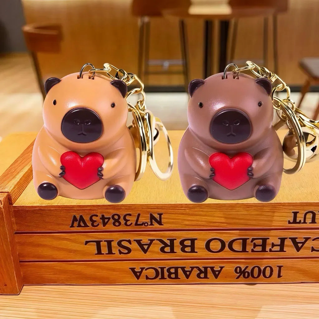 Capybara Heart-Throb Love You Keychain