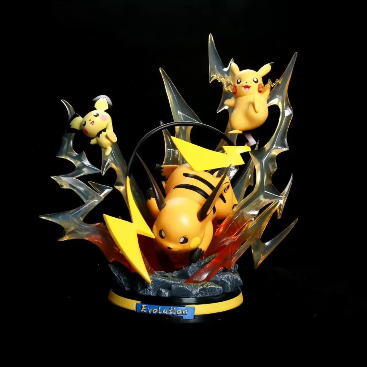 Pikachu Evolution Line Volt Battle Ver. Figure (45 cm)