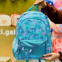 SMGL Stitch Hawaiian Tropical Blue Classic School Backpack