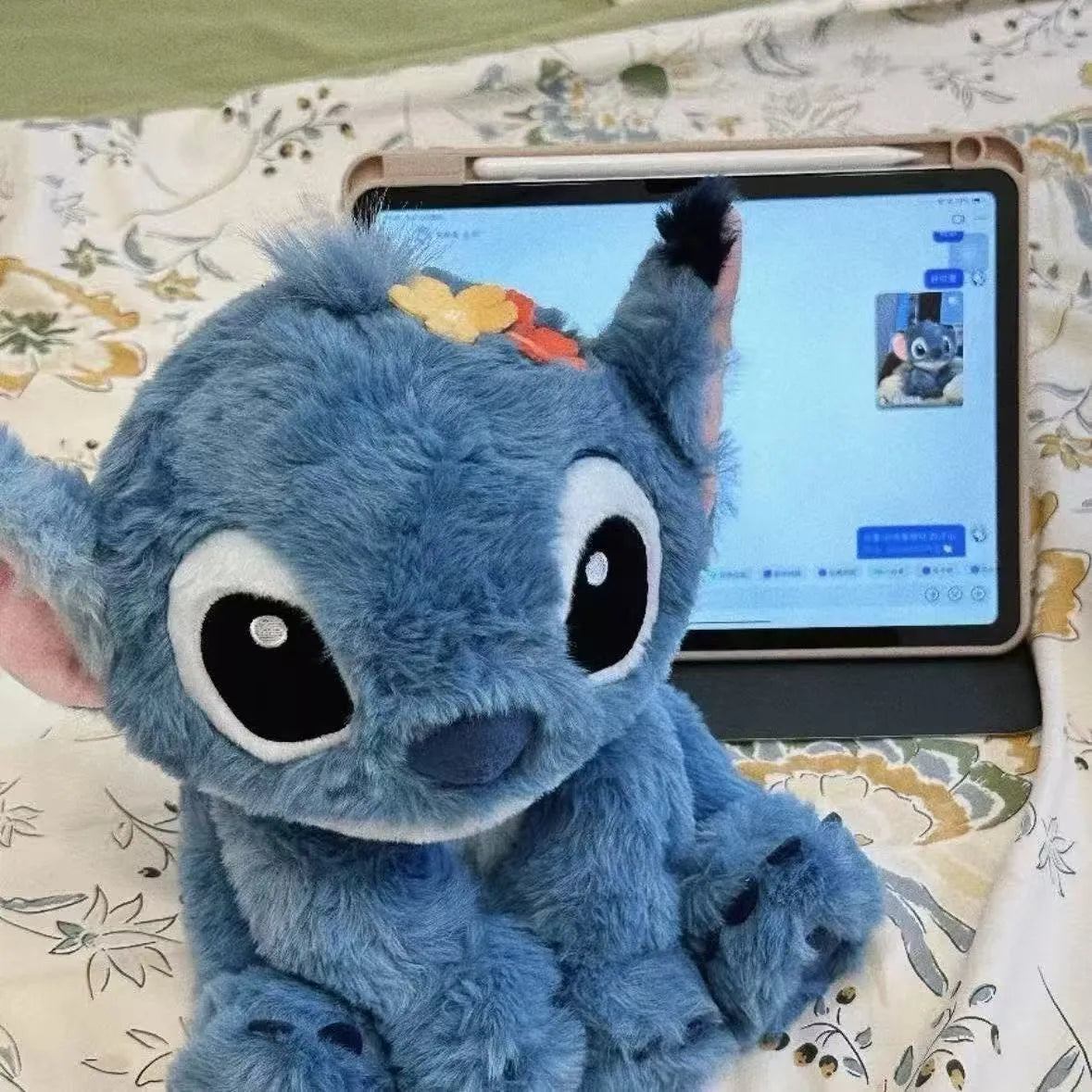 Stitch Floral Cuddle Plush