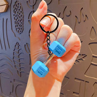Dumbbell Gym Motivation Keychain