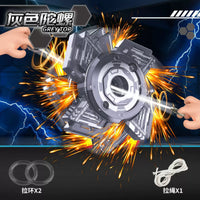 Spark-Burst Velocity Blade Pull-String Battle Top