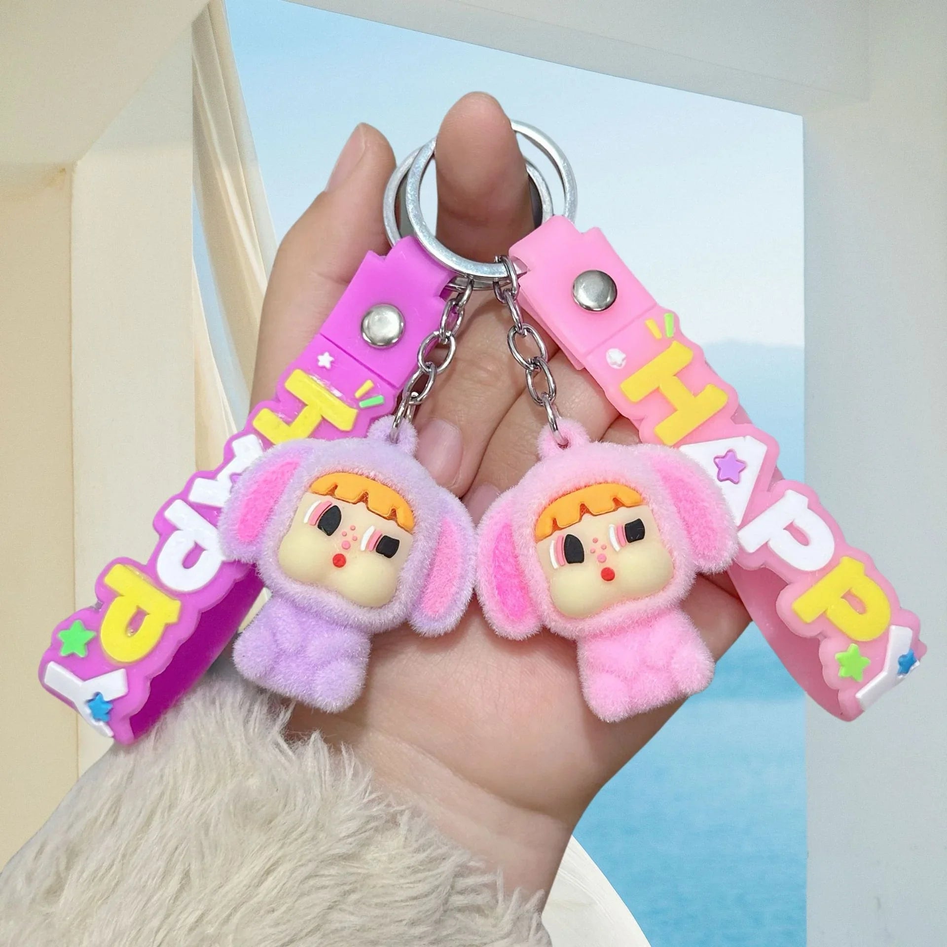 Cry Baby Happy Power Keychain