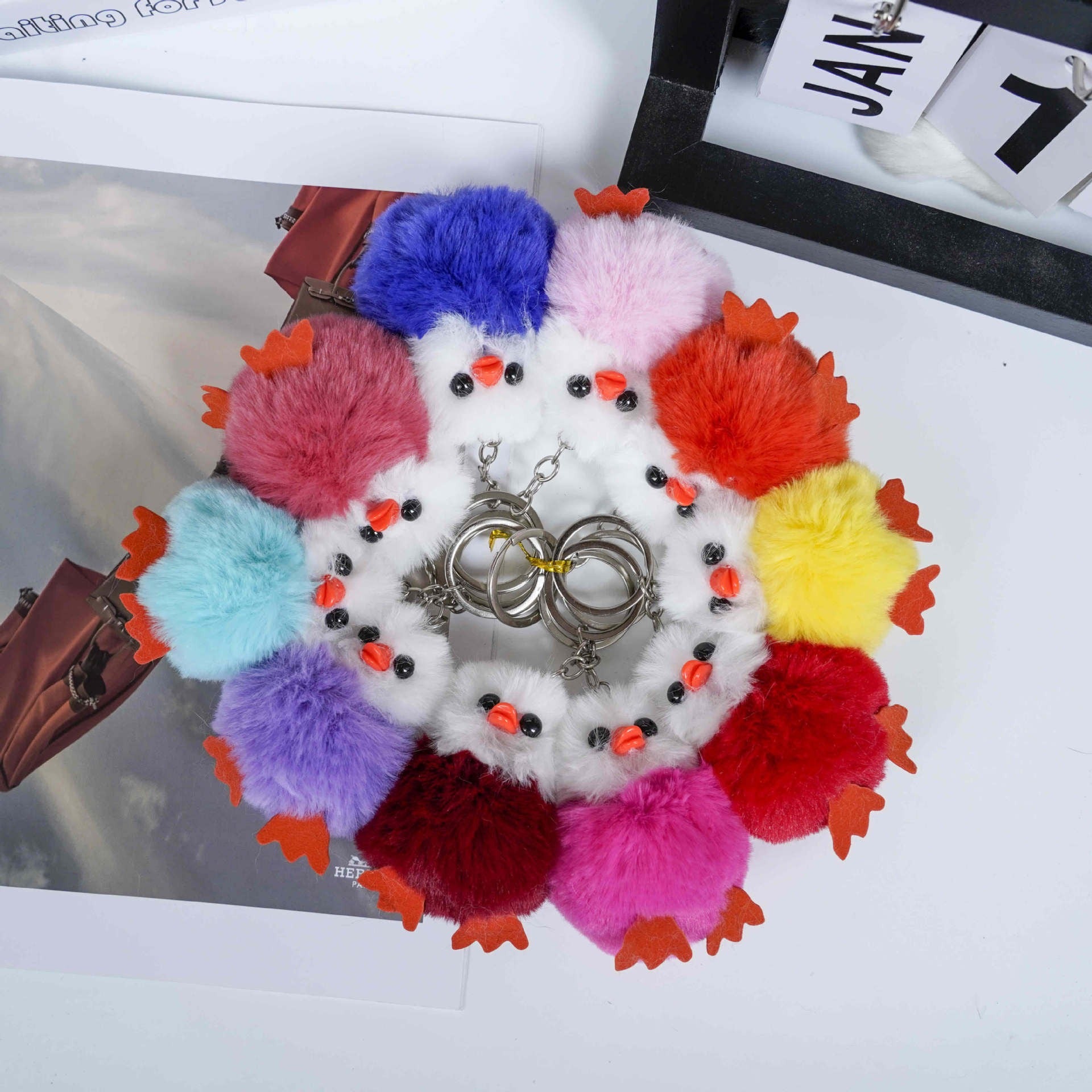 Little Furry Birds Plush Keychain