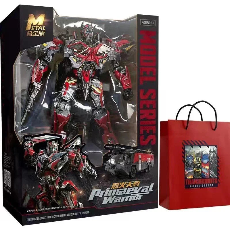 Trans4mers Red Fire Truck Prime Figure (30 cm)