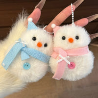 Frosty Fluff Snowman Plush Keychain