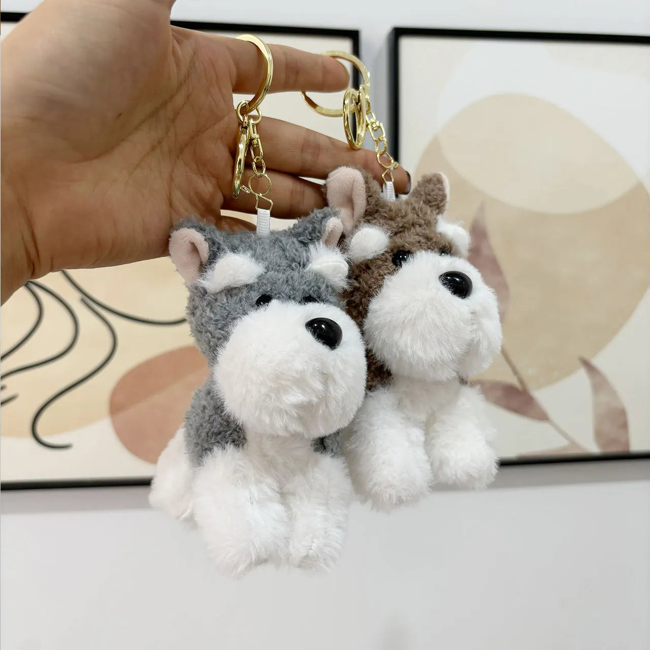 Sophisticated Schnauzer Dog Keychain
