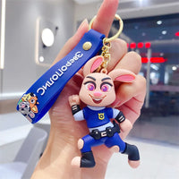 Zootopia 3D Silicone Figure Wristlet Keychain