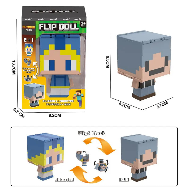Minecraft Block World 2-in-1 Flip Doll