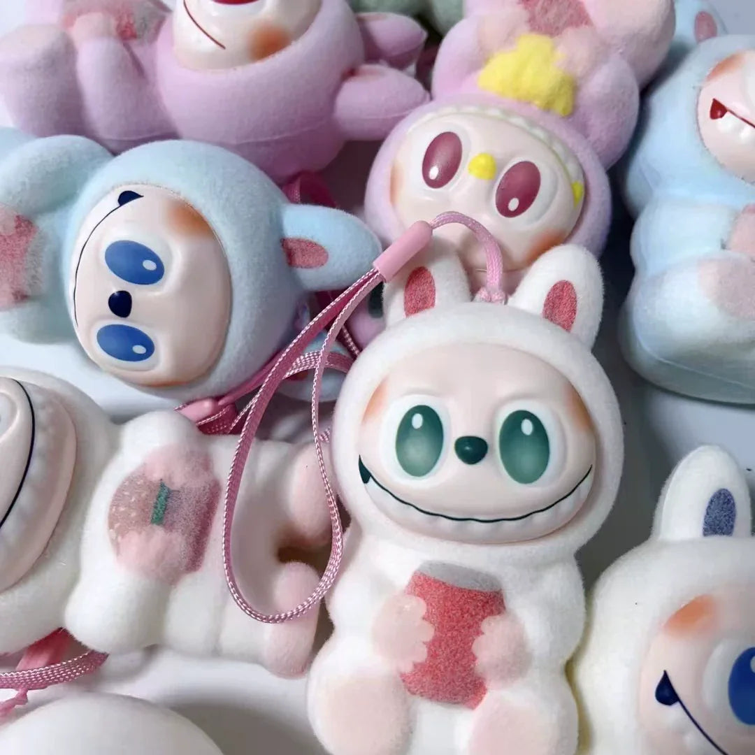 Labubu Chill Can Squishy Keychain