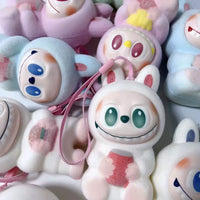 Labubu Chill Can Squishy Keychain